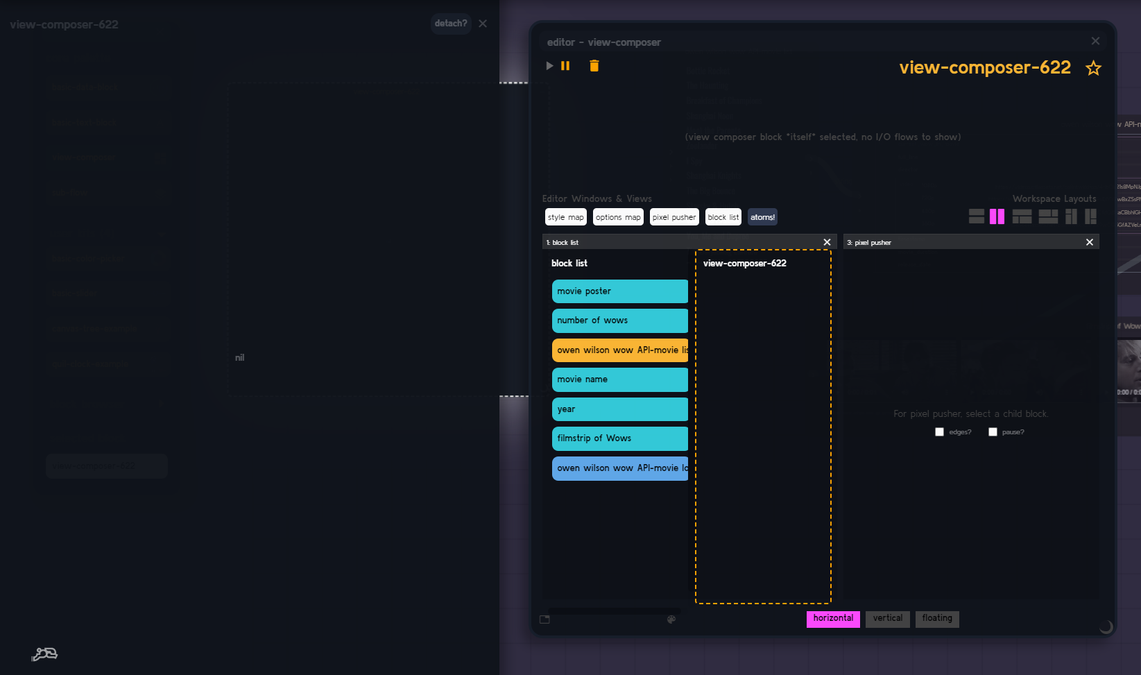 Rabbit 102 - Visual Composition  of REPL block outputs, "Wow"