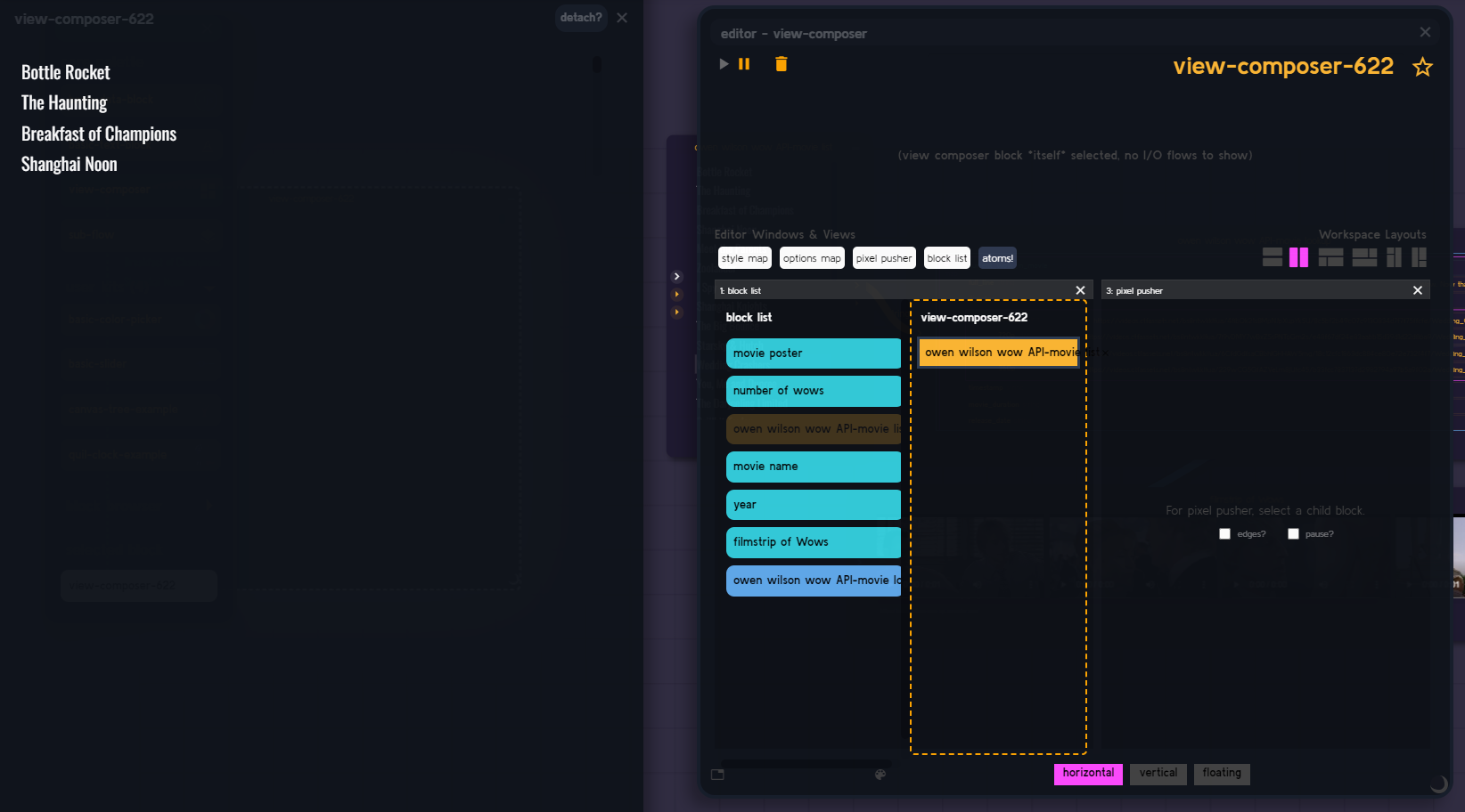 Rabbit 102 - Visual Composition  of REPL block outputs, "Wow"