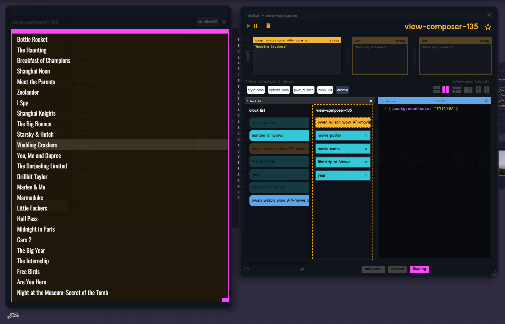 Rabbit 102 - Visual Composition  of REPL block outputs, "Wow"